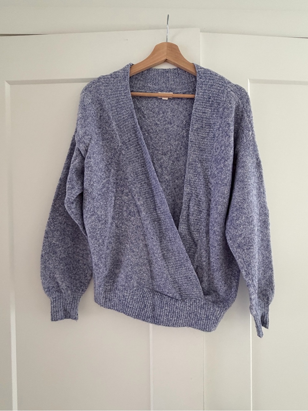 Urban Outfitters Lavender-Gray Open Front Knit Cardigan